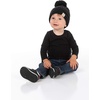 image:imageFunky Junque Exclusives Toddler Pom Beanie  Warm Knit Winter Hat for Kids Ages 14 Cozy Snow Beanies for Baby Boys amp GirlsBlack