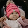 image:imageFunky Junque Exclusives Toddler Pom Beanie  Warm Knit Winter Hat for Kids Ages 14 Cozy Snow Beanies for Baby Boys amp GirlsCandy Pink  Faux Fur Pom