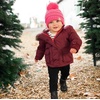 image:imageFunky Junque Exclusives Toddler Pom Beanie  Warm Knit Winter Hat for Kids Ages 14 Cozy Snow Beanies for Baby Boys amp GirlsCandy Pink