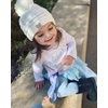 image:imageFunky Junque Exclusives Toddler Pom Beanie  Warm Knit Winter Hat for Kids Ages 14 Cozy Snow Beanies for Baby Boys amp GirlsIvory