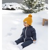 image:imageFunky Junque Exclusives Toddler Pom Beanie  Warm Knit Winter Hat for Kids Ages 14 Cozy Snow Beanies for Baby Boys amp GirlsMustard