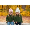 image:imageFunky Junque Exclusives Toddler Pom Beanie  Warm Knit Winter Hat for Kids Ages 14 Cozy Snow Beanies for Baby Boys amp GirlsPale Pink