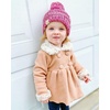 image:imageFunky Junque Exclusives Toddler Pom Beanie  Warm Knit Winter Hat for Kids Ages 14 Cozy Snow Beanies for Baby Boys amp GirlsPink  Fuchsia  Ivory  Burgundy  4 Tone Mix