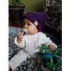 image:imageFunky Junque Exclusives Toddler Pom Beanie  Warm Knit Winter Hat for Kids Ages 14 Cozy Snow Beanies for Baby Boys amp GirlsPurple