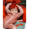 image:imageFunky Junque Exclusives Toddler Pom Beanie  Warm Knit Winter Hat for Kids Ages 14 Cozy Snow Beanies for Baby Boys amp GirlsRed