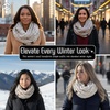 image:imageFunky Junque Infinity Scarf for Women  Oversized Chunky Winter Scarf Colorful Fall Scarves Soft Sweater Wrap Cozy Style1 Confetti Oatmeal Design