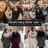 image:imageFunky Junque Infinity Scarf for Women  Oversized Chunky Winter Scarf Colorful Fall Scarves Soft Sweater Wrap Cozy Style2 Pack  Confetti Black  Confetti Oatmeal