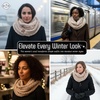 image:imageFunky Junque Infinity Scarf for Women  Oversized Chunky Winter Scarf Colorful Fall Scarves Soft Sweater Wrap Cozy StyleA Confetti Latte Design