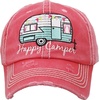image:imageFunky Junque Kids Baseball Cap Embroidered Toddler Snapback HatHappy Camper  Coral 59