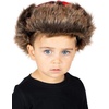 image:imageFunky Junque Kids Cozy Winter Trapper Hat with Fleece Ear Muffs  Warm amp AdjustableBuffalo Checker  RedBlack
