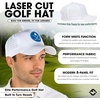 image:imageFunky Junque Mens High Crown Golf Hat Performance Golf CapCrossed Golf Clubs  White
