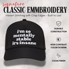 image:imageFunky Junque Mens High Crown Golf Hat Performance Golf CapIm So Mentally Stable Its Insane  Black