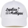 image:imageFunky Junque Mens High Crown Golf Hat Performance Golf CapLegalize Mulligans  White