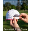 image:imageFunky Junque Mesh Tennis Hat Breathable Snapback Athletic CapWhite Pink Trim