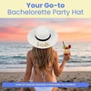 image:imageFunky Junque Panama Sun Hat Wide Brim Packable Straw Beach CapA Bride WhiteGold