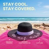 image:imageFunky Junque Panama Sun Hat Wide Brim Packable Straw Beach CapDo Not Disturb Black