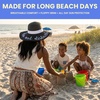 image:imageFunky Junque Panama Sun Hat Wide Brim Packable Straw Beach CapDo Not Disturb Black