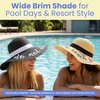 image:imageFunky Junque Panama Sun Hat Wide Brim Packable Straw Beach CapDo Not Disturb Black