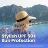 image:imageFunky Junque Panama Sun Hat Wide Brim Packable Straw Beach CapGood Vibes