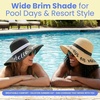 image:imageFunky Junque Panama Sun Hat Wide Brim Packable Straw Beach CapHello Sunshine Black