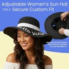 image:imageFunky Junque Panama Sun Hat Wide Brim Packable Straw Beach CapHello Sunshine Black