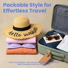 image:imageFunky Junque Panama Sun Hat Wide Brim Packable Straw Beach CapHello Sunshine Fringe Edge