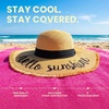 image:imageFunky Junque Panama Sun Hat Wide Brim Packable Straw Beach CapHello Sunshine Fringe Edge