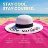 image:imageFunky Junque Panama Sun Hat Wide Brim Packable Straw Beach CapHello Sunshine White