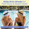 image:imageFunky Junque Panama Sun Hat Wide Brim Packable Straw Beach CapResting Beach Face