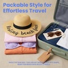 image:imageFunky Junque Panama Sun Hat Wide Brim Packable Straw Beach CapResting Beach Face