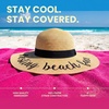 image:imageFunky Junque Panama Sun Hat Wide Brim Packable Straw Beach CapResting Beach Face