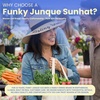 image:imageFunky Junque Panama Sun Hat Wide Brim Packable Straw Beach CapResting Beach Face
