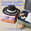 image:imageFunky Junque Panama Sun Hat Wide Brim Packable Straw Beach CapResting Beach Face Black