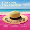 image:imageFunky Junque Panama Sun Hat Wide Brim Packable Straw Beach CapResting Beach Face Fringe Edge