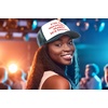 image:imageFunky Junque Premium Mesh Snapback Trucker Hat  Stylish Comfort for All  Patriotic Humor amp MoreIm So Mentally Stable Its Insane WhiteNavy