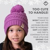 image:imageFunky Junque Toddler Pom Beanie  Kids Winter Hat for Ages 14 Baby Boy amp Girl Knit Beanies Warm Cozy Knit Snow Hats2 Pack  Mint  Lavender