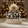 image:imageFunky Junque Toddler Pom Beanie  Kids Winter Hat for Ages 14 Baby Boy amp Girl Knit Beanies Warm Cozy Knit Snow HatsAllover Leopard  Beige