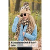 image:imageFunky Junque Womens Leopard Print Pom Beanie amp Gloves Set  Cozy Knit Winter Hat Stylish Cheetah Cold Weather AccessoriesA Leopard Print Glove  Hat  Ivory