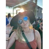 image:imageFunky Junque Womens Stylish Knit Fedora Hat  Wide Brim Panama with Woven Leather TasselLeopard Trim  Black