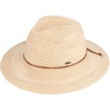 image:imageFunky Junque Womens Stylish Knit Fedora Hat  Wide Brim Panama with Woven Leather TasselRope Trim  Beige