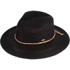 image:imageFunky Junque Womens Stylish Knit Fedora Hat  Wide Brim Panama with Woven Leather TasselRope Trim  Black