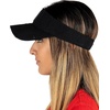 image:imageFunky Junque Womens Sun Visor Adjustable Moisture Wicking Golf CapAmerican Flag  Black