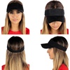 image:imageFunky Junque Womens Sun Visor Adjustable Moisture Wicking Golf CapAmerican Flag  Black