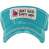 image:imageFunky Junque Womens Sun Visor Adjustable Moisture Wicking Golf CapBoat Hair Dont Care  Turquoise