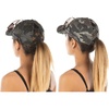 image:imageFunky Junque Criss Cross Ponytail Baseball Cap for Women  Messy Bun Hat with Side Button Distressed amp Solid Styles2 Pack Camo Black  Camo Grey