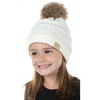 Ivory - Faux Fur Pom