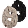 image:imageFunky Junque Infinity Scarf for Women  Oversized Chunky Winter Scarf Colorful Fall Scarves Soft Sweater Wrap Cozy Style2 Pack  Confetti Black  Confetti Oatmeal