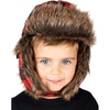 image:imageFunky Junque Kids Cozy Winter Trapper Hat with Fleece Ear Muffs  Warm amp AdjustableBuffalo Checker  RedBlack
