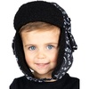 image:imageFunky Junque Kids Cozy Winter Trapper Hat with Fleece Ear Muffs  Warm amp AdjustableSquiggle Print  Black