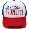 Red White & Brunette - White/Red/Royal Blue